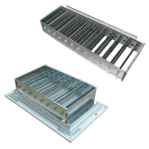 Air supply grilles 2 of single deflection